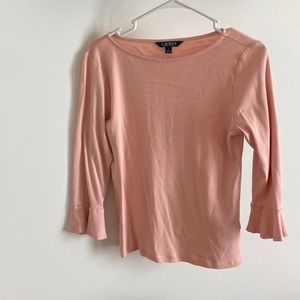Ralph Lauren - 3/4 peplum sleeve - light pink - size L
